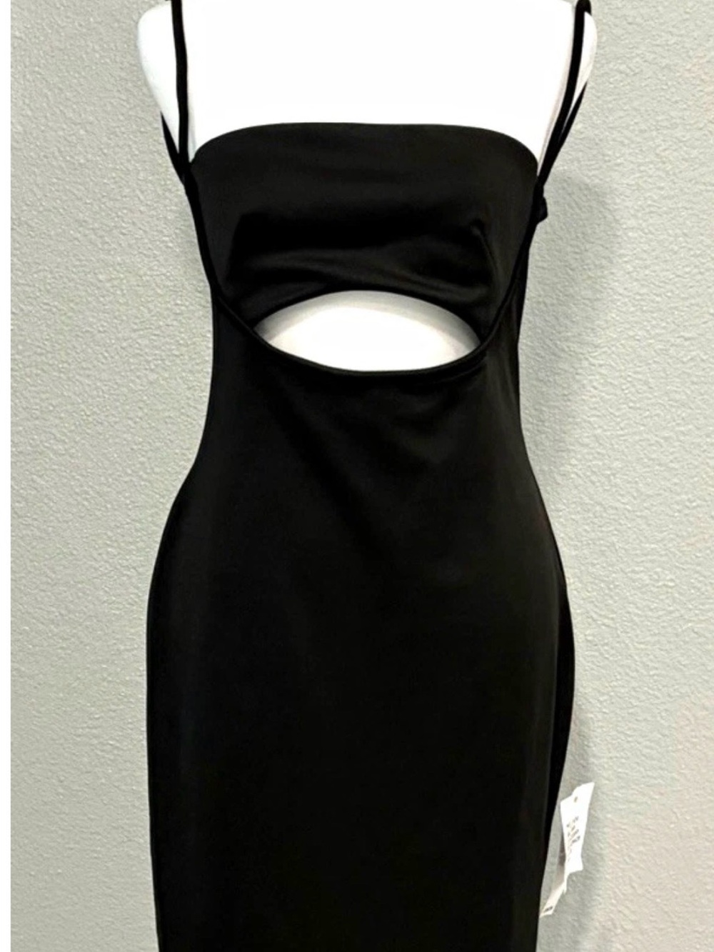 ASOS Black Backless Cutout Bodycon Midi Dress